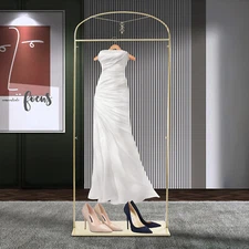 Gold Garment Rack Metal Freestanding Garment Rack Wedding Dress Display Stand