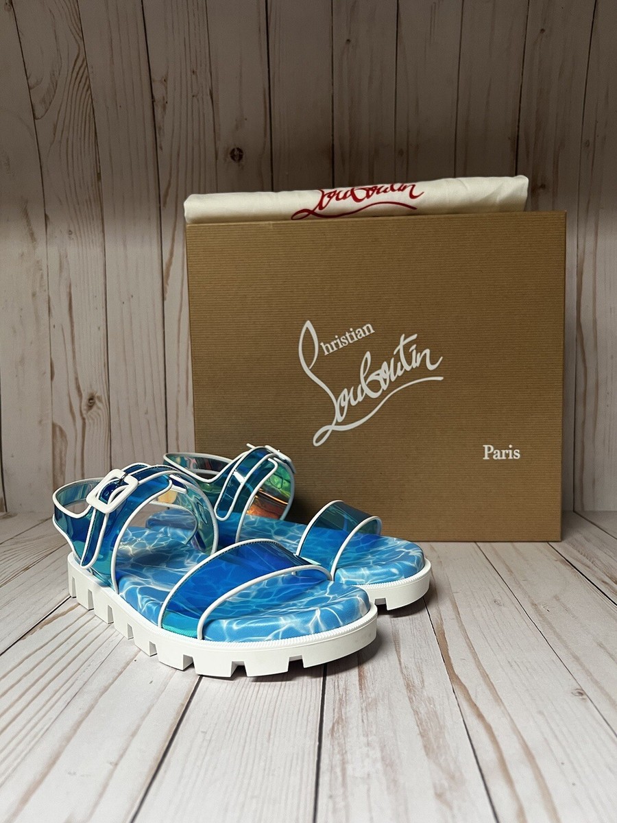 Christian Louboutin Nappa PVC Duniss Cool Flat Sandals  display picture 1