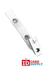 Pack of 100 Clear Vinyl Strap Badge Clips | 2105-1993
