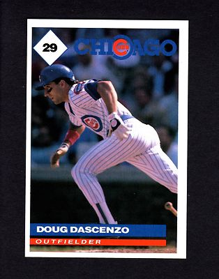 #29 DOUG DASCENZO, Cubs ~ 1991 Marathon Gas/Oil regional card (statistics back)