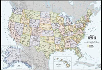 National Geographic Maps: United States Contemporary Wall Map 