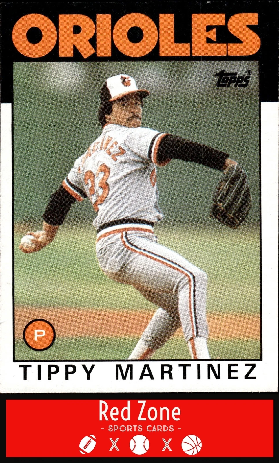 1986 Topps - #82 Tippy Martinez NM Set Break.