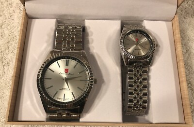 $249.99 Luis Cardini His & Her Metal Link Stylish Set of  display picture 1