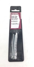 Roebuck Soft Tile Drill Set 4mm (2x Tile Drill Bits 1x Masonry Bit)