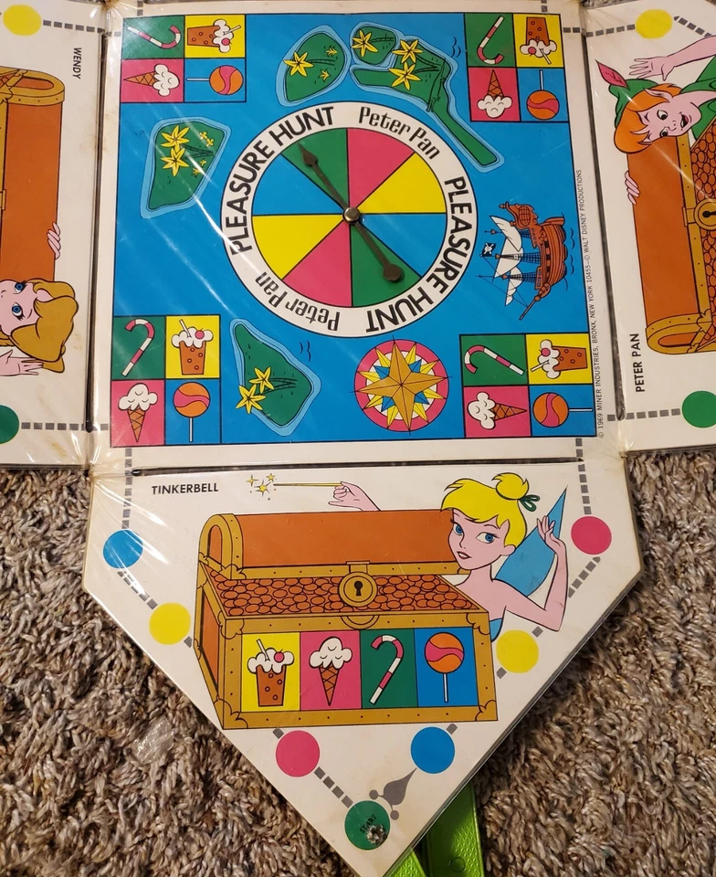 Juego De Colección Disney Peter Pan Pleasure Hunt Playpack 1969 Faltan Piezas de Juego Foto 4 de 4