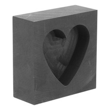 Molde en forma de corazón lingote de fundición de plata grafito crisol moldes para monedas