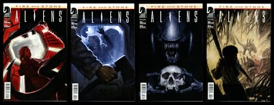 Aliens Fire and Stone Comic Set 1-2-3-4 Lot Ties into Prometheus movie Xenomorph