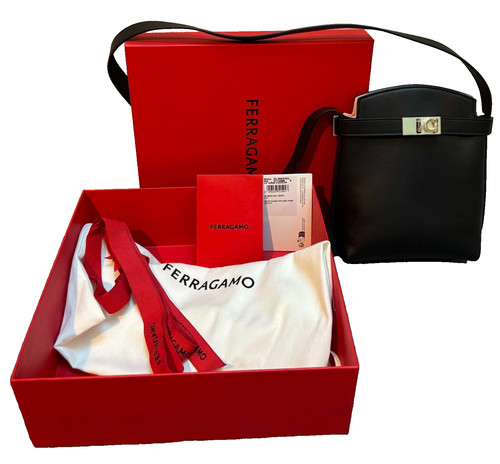 NWT Salvatore Ferragamo Hug Two-tone Mini Shoulder Bag/Smartphone Holder