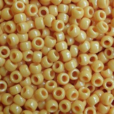 Pony Beads Golden Marigold Opaque Large Hole Beads Made in USA