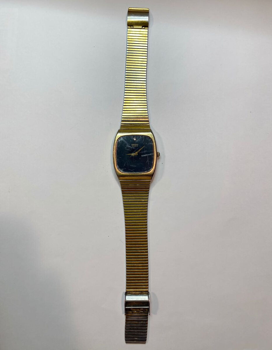 Vintage SEIKO Black Dial + Diamond Tonneau Men's Watch. 7 Vintage SEIKO Black Dial + Diamond Tonneau Men's Watch. 7