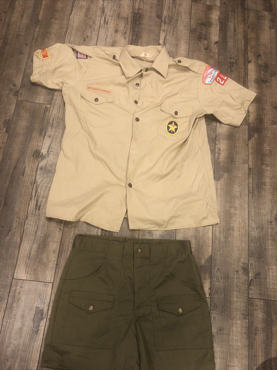 Vintage 80s Boy Scouts of America Official Uniform Shirt & Green