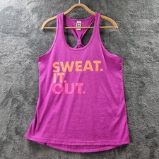 CLOTHING & CO Womens Tank Top Size 16 Magenta Sleeveless Scop Neck Casual