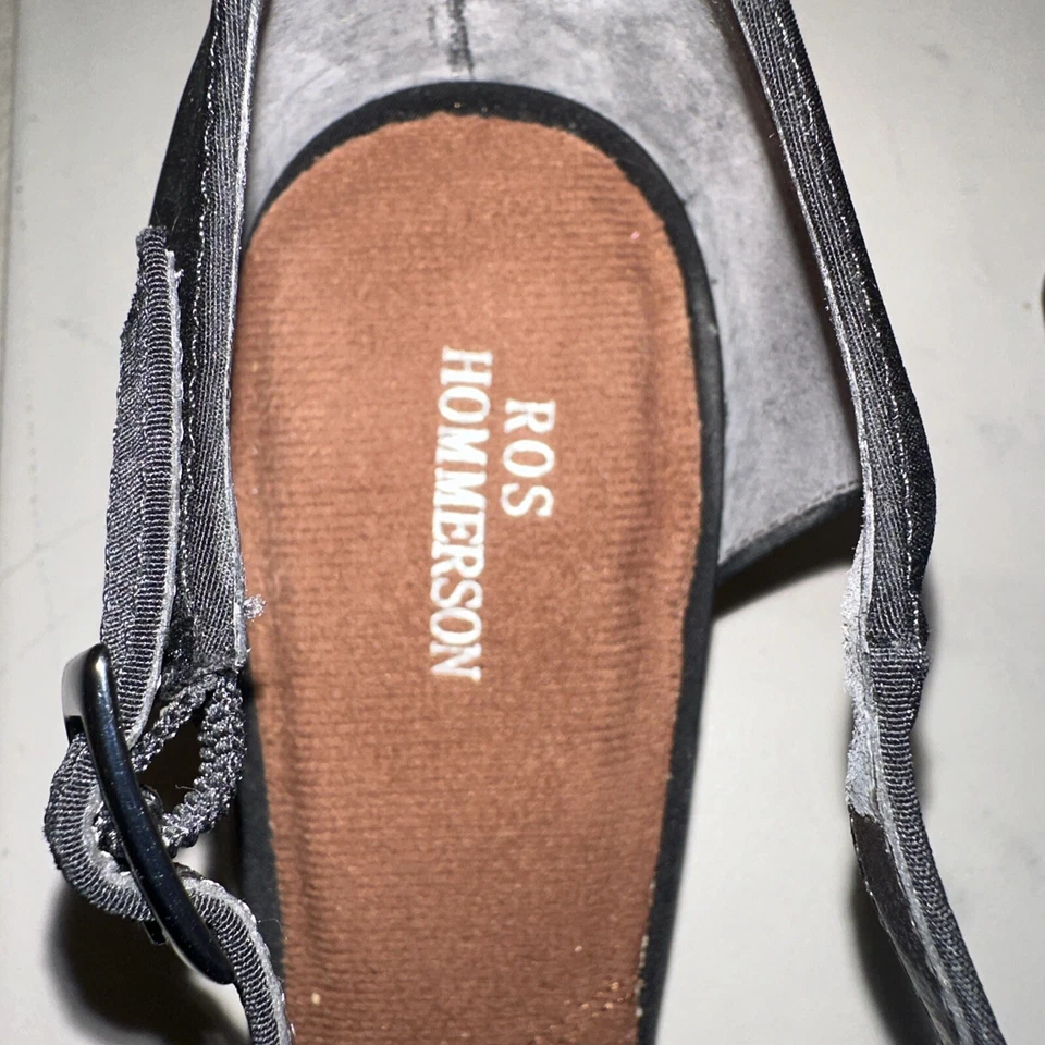 Ros Hommerson черный Heidi платье T-ремень каблуки микро женщин размер 9,5 М пряжка круглый - Изображение 4 из 4