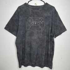 PlayStation PS5 Promo Shirt Mens XL Gray Crew Neck Controller Graphic Print PS