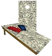 Cornhole The Dream Money Boards White Boards BEANBAG TOSS GAME w Bags Set