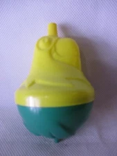 Poll Parrot Shoes Spinning Top Yellow & Green 1960's Store Giveaway Excellent