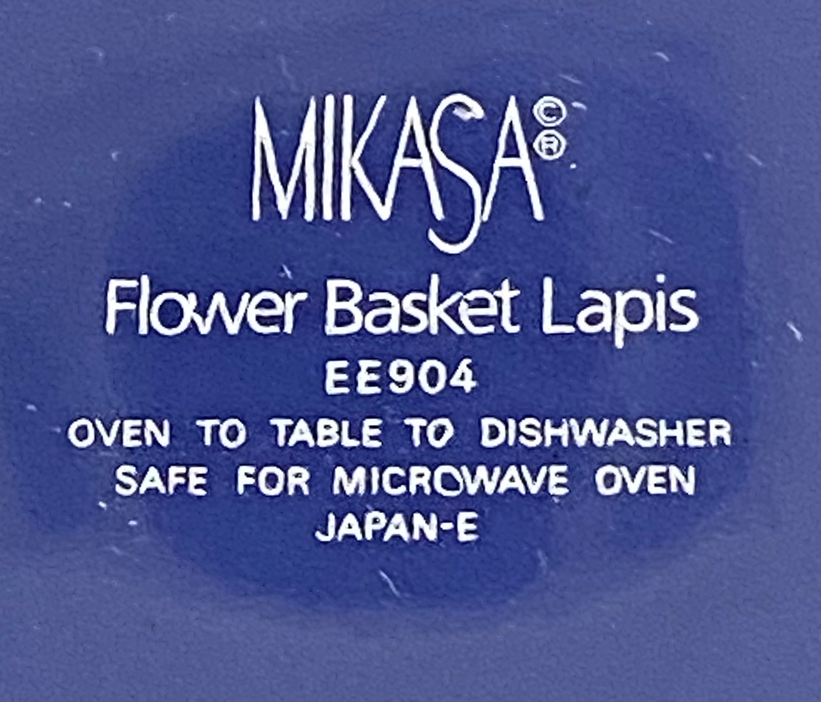 Set of 4 Mikasa EE904 Flower Basket Lapis Dinner Plates PLEASE READ!!!