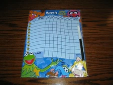 Jim Henson - MUPPETS Things To Do GOAL CHART with Dry Erase Marker!!  Brand New!