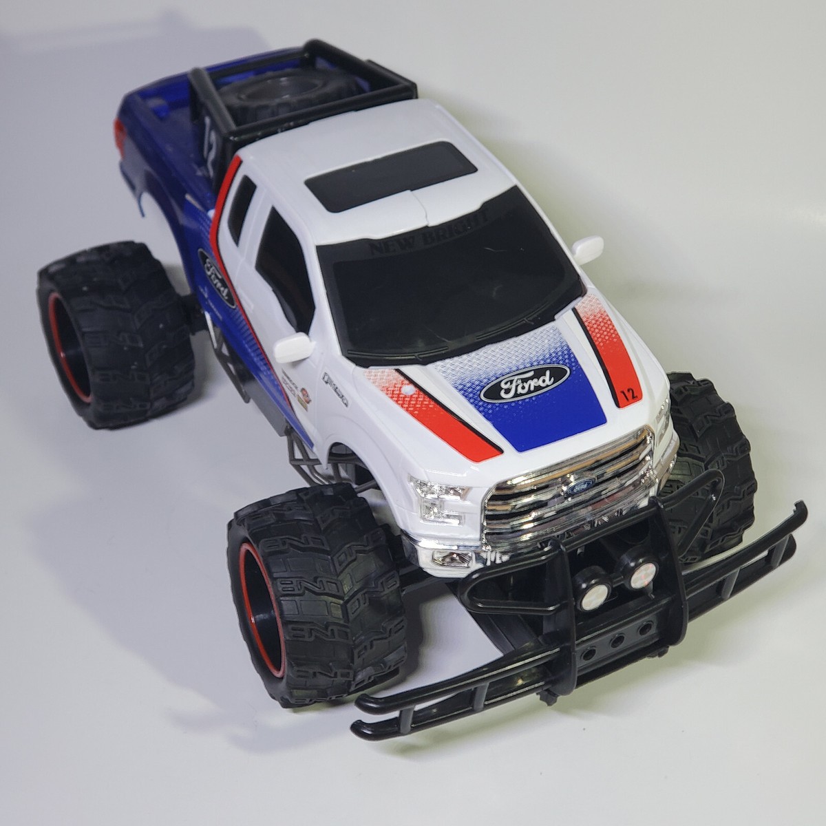 New Bright RC Ford Rally Truck Red White And Blue F-150 Untested