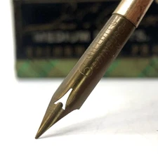 x2 Vintage Joseph Gillott's No. 6 Edinburgh Pen Nib Bronze NEW Dip Pen Fountain