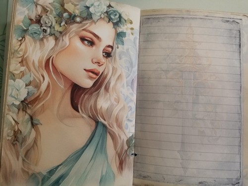 Junk Journal Booklet "FAIRYTALE" Storybook LARGE HANDMADE Cards, Pockets, - Picture 4 of 23