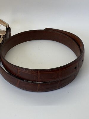 Vintage Brighton Disney Collaboration Womens Size 32 Brown Leather Belt Vintage Brighton for Disney Black Textured Leather Belt  main image 4