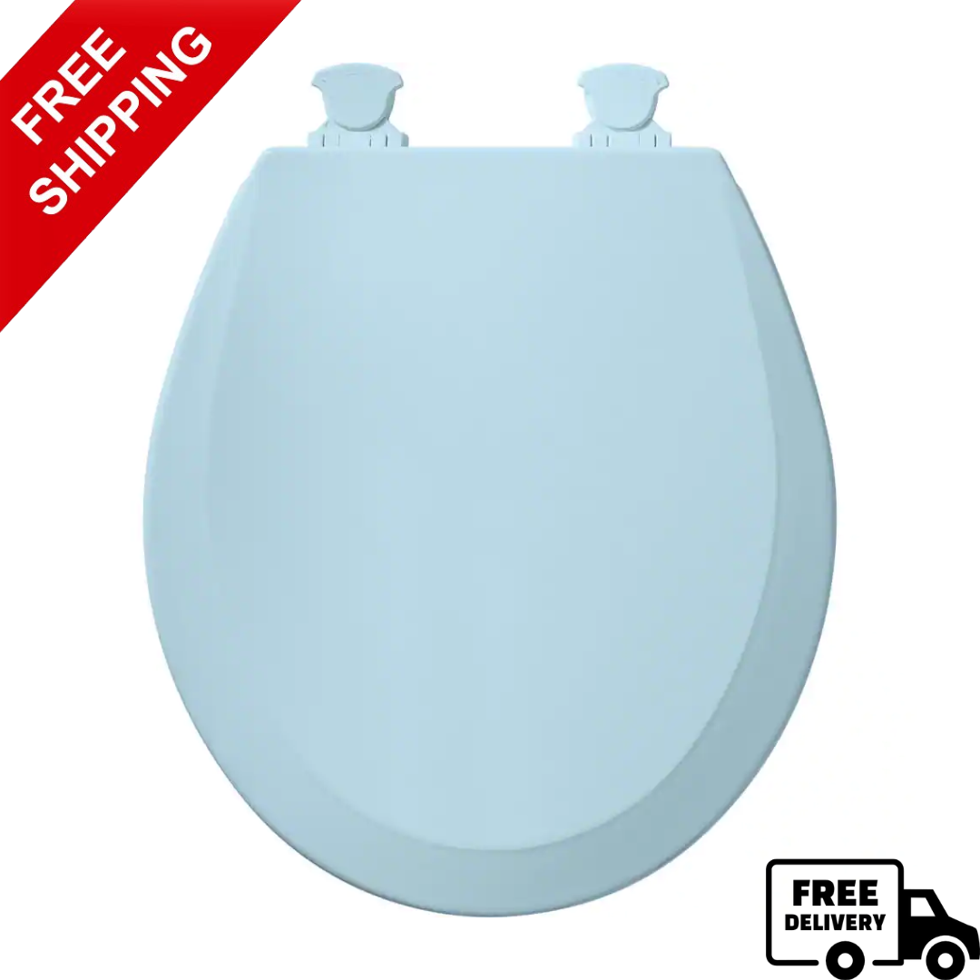 Bemis 500ec 464 Round Toilet Seat Dresden Blue Durable Enameled Wood