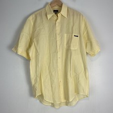 Trussardi Mens Pastel Yellow button up Breathable Shirts Size XXL VGC TA58TS5
