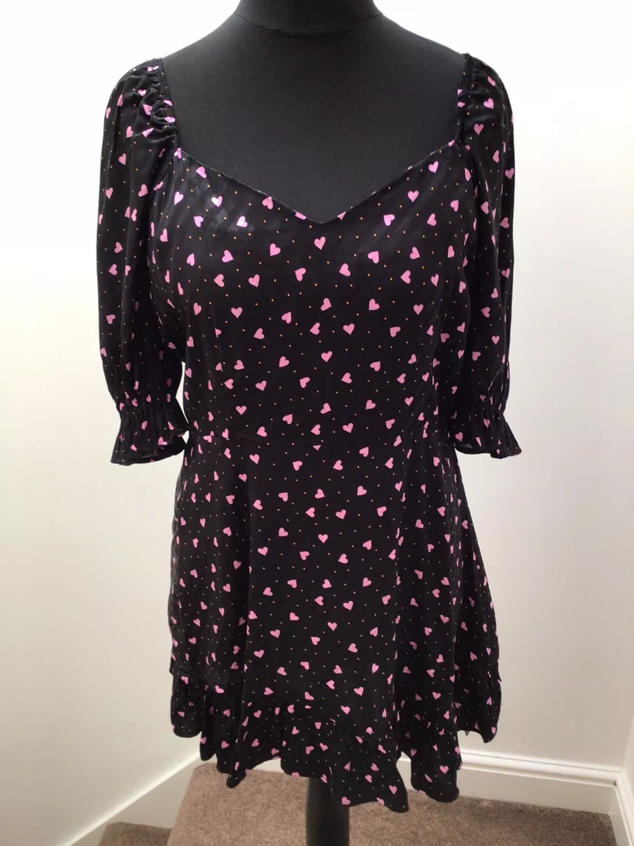 Topshop heart clearance print dress