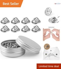 Durable 50PCS Nickel-Plated Pin Backs - Lightweight and Secure for Various Uses