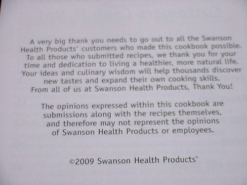 BRINGING WELLNESS TO THE KITCHEN SWANSON HEALTH PRODUCTS COOKBOOK 2009 - Imagen 4 de 7