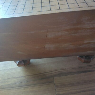 Go Board Japanese Vintage with 4 legs Igo goban 41.5cm × 44cm × 16.5cm