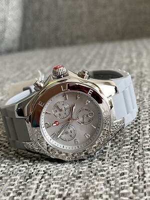 Brand New Michele Jelly Bean Chronograph Silicone Watch