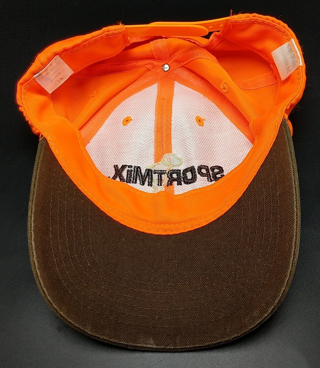 SPORTMIX PET FOOD hat orange / brown adjustable snapback cap View 5