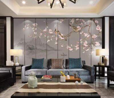 3D Flower Branch Bird 47245NA Wallpaper Wall Murals Removable Wallpaper Fay