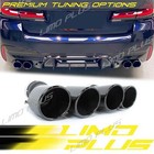 Gloss Black Exhaust Tip Muffler Pipe for Bmw 5 Series G30 540i 530i M-Sport 17+