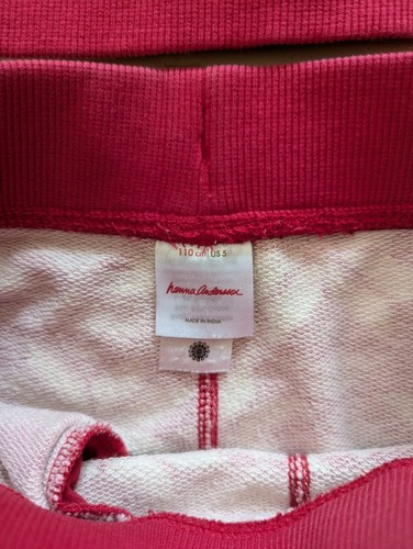 Hanna Andersson Size 110 (U.S. 5 ) Red/White Snowflake Long Johns PJs Pajama Set - Picture 3 of 6