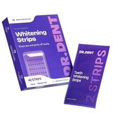 DR.DENT Purple Whitening Strips Peroxide Free Gentle Teeth Whitening 42 Ct