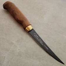 J MARTTIINI Fixed Blade Fillet Super Flex Knife Made In Finland W/Sheath