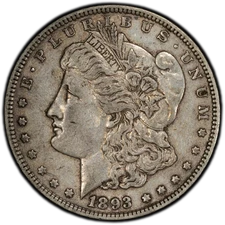 1893 $1 Morgan Dollar PCGS XF45 (CAC)