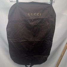 Gucci Chocolate Brown Nylon Zippered Dust Cover Garment Bag travel 2