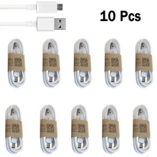 10 PACK Micro USB Cable Charger Cord Bulk For Android Samsung Moto HTC LG
