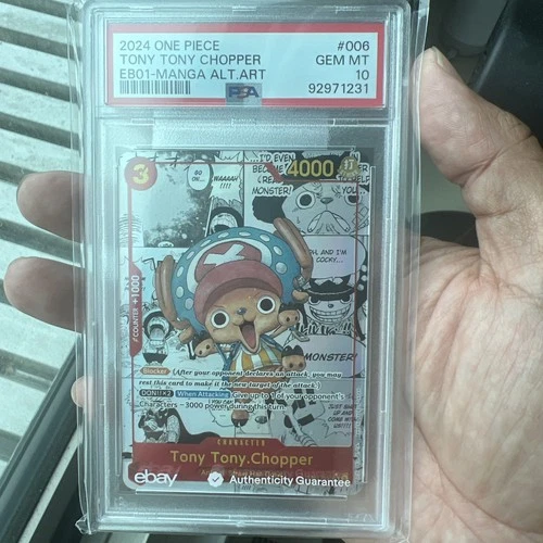 2024 One Piece EB01 Manga Alt Art #006 Tony Tony Chopper PSA 10 GEM MINT