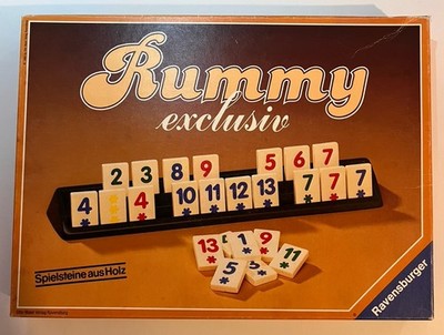 RUMMY EXCLUSIV 1985 RAVENSBURGER HOLZSTEINE vollständig