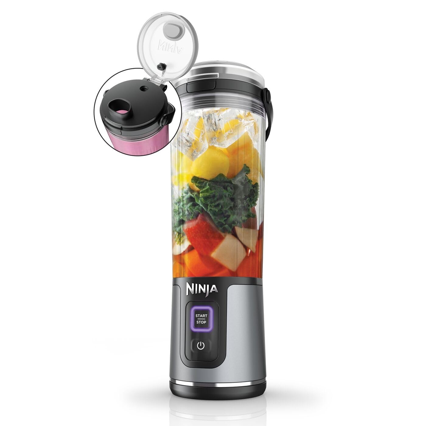 Blender portable Blast de 530 ml avec couvercle hermétique étanche noir