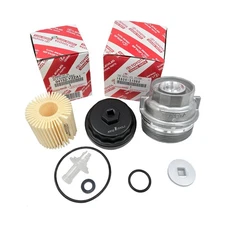 Oil Filter Kit - Genuine 04152-YZZA1, w/Housing Cap & Plug, Includes APSG Wrench