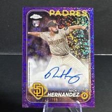 2024 Topps Chrome NICK HERNANDEZ Purple Speckle Rookie AUTO #'d /299  #RA-NH RC