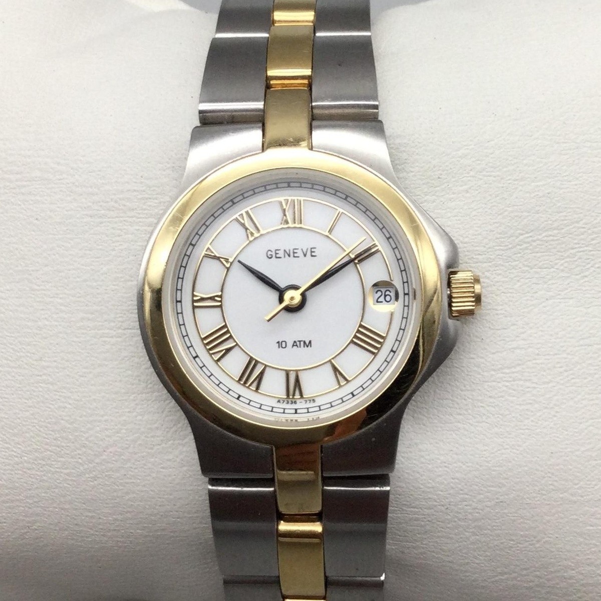 Geneve Womens Watch 24mm White Dial Two Tone Steel 10 ATM  display picture 2