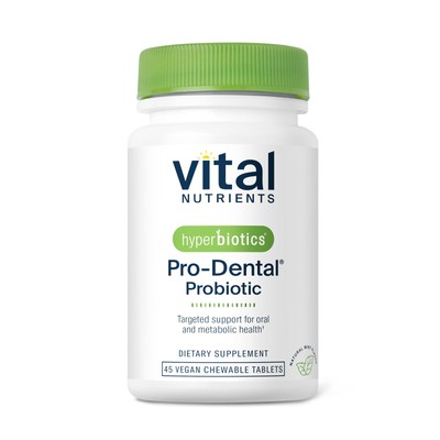 Hyperbiotics Vegan Pro Dental ENT   45 Chewable Tablets, Mint Flavor