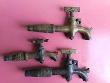  3 Rubinetti Antichi In Ottone Per Botte